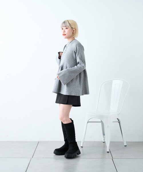 w closet（ダブルクローゼット）の「スリットミニスカパン（スカート・レディース・ベージュ/ブラウン/ブラック・FREE）」の12枚目の写真