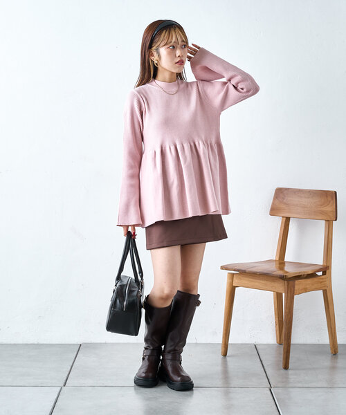 w closet（ダブルクローゼット）の「スリットミニスカパン（スカート・レディース・ベージュ/ブラウン/ブラック・FREE）」の19枚目の写真