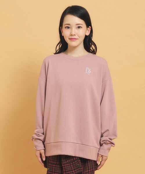 PINK-latte（ピンクラテ）の「◆秋冬マストアイテム クマ裏毛スウェット（Tシャツ/カットソー・キッズ・サンドベージュ/カーキ系3/チャコールグレー/アイボリー・13/14/15 /16）」の5枚目の写真