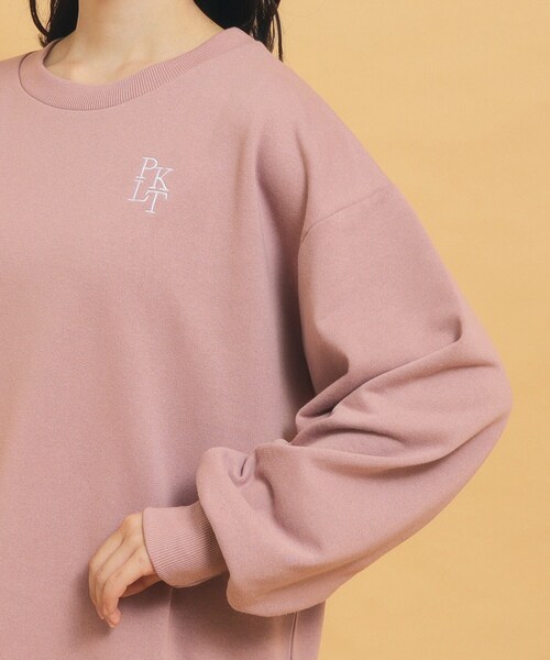 PINK-latte（ピンクラテ）の「◆秋冬マストアイテム クマ裏毛スウェット（Tシャツ/カットソー・キッズ・サンドベージュ/カーキ系3/チャコールグレー/アイボリー・13/14/15 /16）」の9枚目の写真