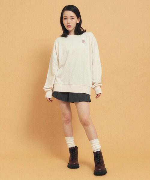 PINK-latte（ピンクラテ）の「◆秋冬マストアイテム クマ裏毛スウェット（Tシャツ/カットソー・キッズ・サンドベージュ/カーキ系3/チャコールグレー/アイボリー・13/14/15 /16）」の13枚目の写真