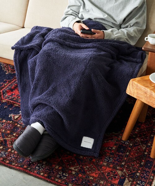 FREAK'S STORE（フリークスストア）の「フリースブランケット M（ブランケット・メンズ・ネイビー/ベージュ/グレー・ONE SIZE）」の4枚目の写真