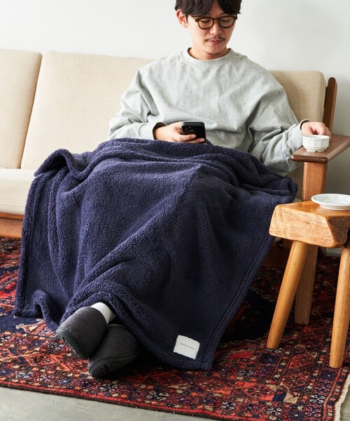 FREAK'S STORE（フリークスストア）の「フリースブランケット M（ブランケット・メンズ・ネイビー/ベージュ/グレー・ONE SIZE）」の9枚目の写真