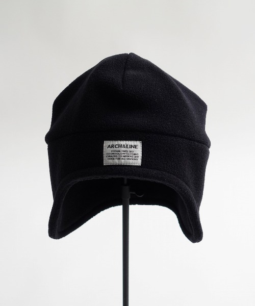 ARCH & LINE（アーチアンドライン）の「Re:FLEECE SKIER FLEECE CAP（ニットキャップ/ビーニー・キッズ・ブラック/ミント/グレー・57/54/48/60）」の2枚目の写真