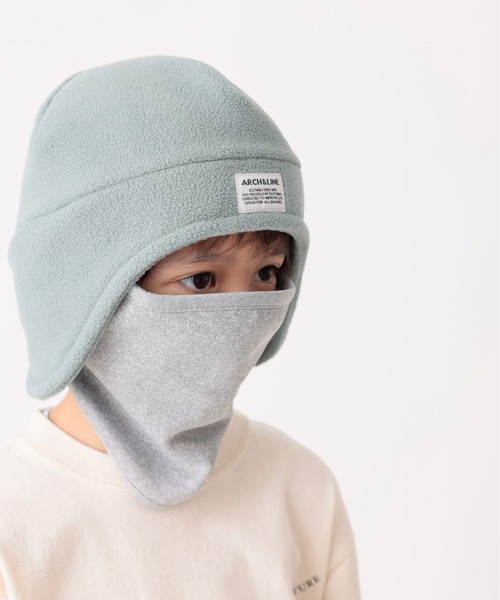 ARCH & LINE（アーチアンドライン）の「Re:FLEECE SKIER FLEECE CAP（ニットキャップ/ビーニー・キッズ・ブラック/ミント/グレー・57/54/48/60）」の19枚目の写真