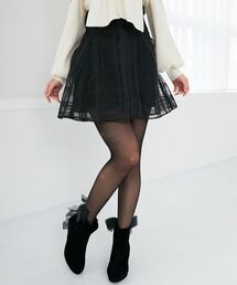 MAJESTIC LEGON | バックレースアップチェックミニスカート(スカート)