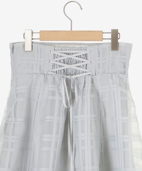 MAJESTIC LEGON（マジェスティックレゴン）の「バックレースアップチェックミニスカート（スカート・レディース・ライトグレー/ブラック・MEDIUM）」の22枚目の写真