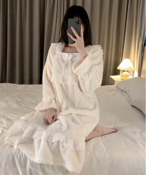 セール】WEGO/モコモコファーリボンルームウェア上下セット