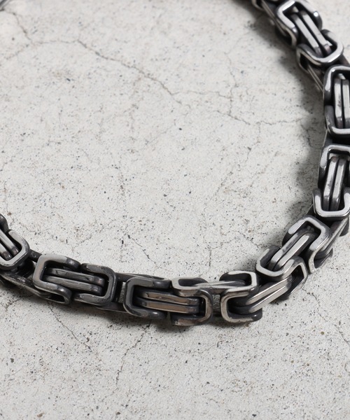 ANCHOR（アンカー）の「チェーンブレスレット コンビスクエア スモーク（ブレスレット・メンズ・シルバー・FREE）」の4枚目の写真