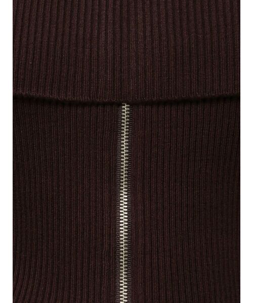 MERCURYDUO（マーキュリーデュオ）の「2WAYオフショルZIPロングスリーブニット（ニット/セーター・レディース・ダークブラウン/レッド/ブラック/アイボリー・FREE）」の22枚目の写真