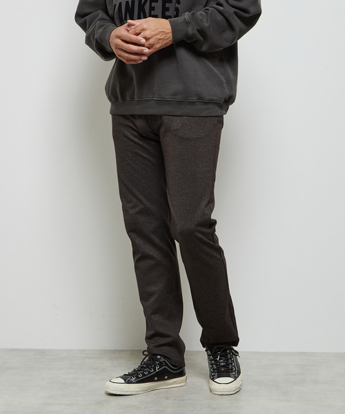 MEN'S MELROSE（メンズメルローズ）の「プリントテックジャージスリムテーパード5ポケットパンツ(セットアップ可)（その他パンツ・メンズ・ネイビー/ベージュ/ブラウン/チャコールグレー・2/3/4/5）」の3枚目の写真