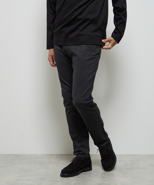 MEN'S MELROSE（メンズメルローズ）の「プリントテックジャージスリムテーパード5ポケットパンツ(セットアップ可)（その他パンツ・メンズ・ネイビー/ベージュ/ブラウン/チャコールグレー・2/3/4/5）」の2枚目の写真