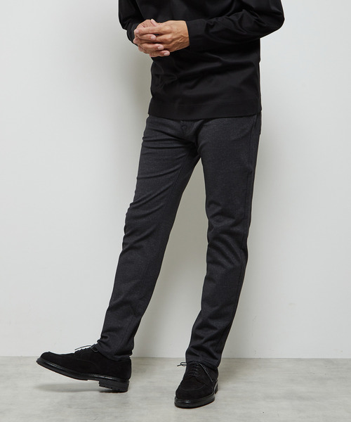 MEN'S MELROSE（メンズメルローズ）の「プリントテックジャージスリムテーパード5ポケットパンツ(セットアップ可)（その他パンツ・メンズ・ネイビー/ベージュ/ブラウン/チャコールグレー・2/3/4/5）」の5枚目の写真