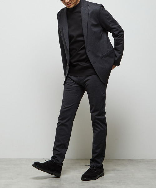 MEN'S MELROSE（メンズメルローズ）の「プリントテックジャージスリムテーパード5ポケットパンツ(セットアップ可)（その他パンツ・メンズ・ネイビー/ベージュ/ブラウン/チャコールグレー・2/3/4/5）」の7枚目の写真