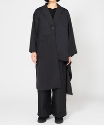 キルティングコート ロング丈」に該当するブラック/黒色系のレディース