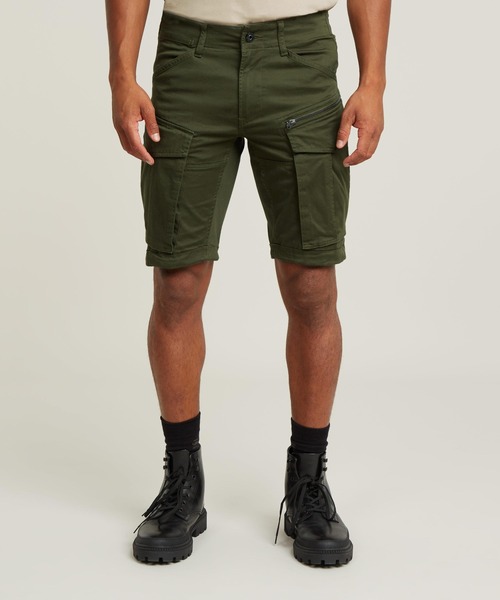 G-STAR(ジースター)の「ROVIC ZIP REGULAR SHORT/ジップディテールカーゴショートパンツ(その他パンツ・メンズ・ダークオリーブ/ダークブラック・32inch/30inch/28inch/34inch/36inch)」の8枚目の写真