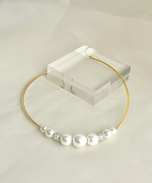 Louis Golay 南洋パール　チョーカーネックレス、ブレスレット2点セット セール】シャイニーパールチョーカーネックレス（チョーカー