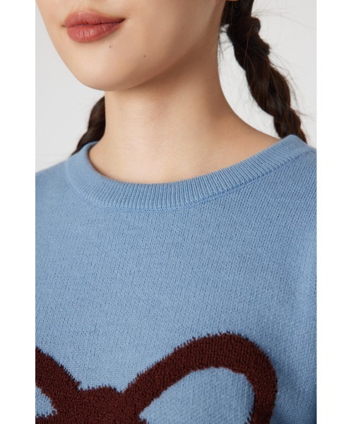 RODEO CROWNS WIDE BOWL（ロデオクラウンズワイドボウル）の「Ribbonニットチュニックワンピース（ワンピース・レディース・サックスブルー/ブラック/ピンク・FREE）」の17枚目の写真