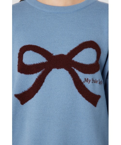 RODEO CROWNS WIDE BOWL（ロデオクラウンズワイドボウル）の「Ribbonニットチュニックワンピース（ワンピース・レディース・サックスブルー/ブラック/ピンク・FREE）」の16枚目の写真