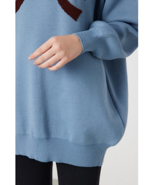 RODEO CROWNS WIDE BOWL（ロデオクラウンズワイドボウル）の「Ribbonニットチュニックワンピース（ワンピース・レディース・サックスブルー/ブラック/ピンク・FREE）」の13枚目の写真