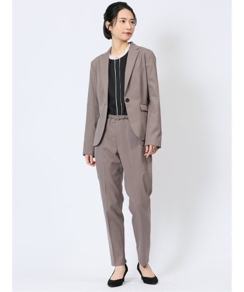 m.f.editorial(エムエフエディトリアル)の「【ストレッチ マシンウォッシャブル】m.f.エディトリアル レディース バンドカラーパイピング 8分袖比翼ブラウス(シャツ/ブラウス・レディース・ホワイト/ベージュ/ネイビー・MEDIUM/LARGE)」の16枚目の写真