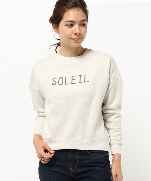 earth music&ecology（アースミュージックアンドエコロジー）の「裏毛グラフィックドロップショルダープルオーバー（Tシャツ/カットソー・レディース・杢グレー/オートミール/ネイビー・FREE）」の12枚目の写真