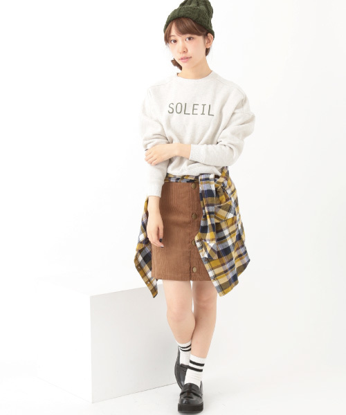 earth music&ecology（アースミュージックアンドエコロジー）の「裏毛グラフィックドロップショルダープルオーバー（Tシャツ/カットソー・レディース・杢グレー/オートミール/ネイビー・FREE）」の14枚目の写真