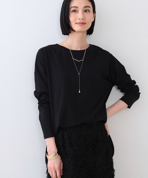 【キレイめ】ベーシックロングTシャツ（Tシャツ/カットソー）｜INDIVI（インディヴィ）