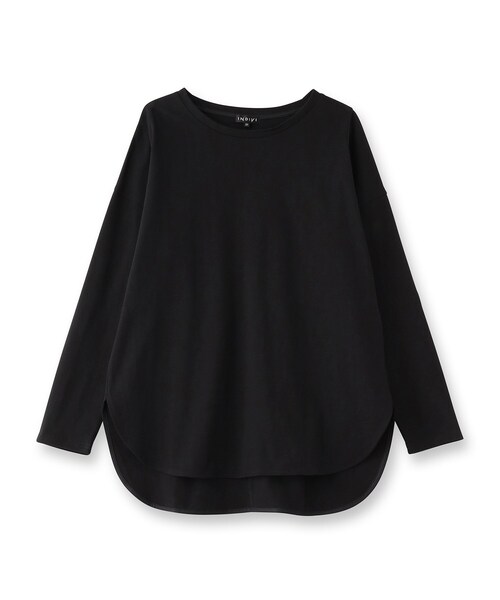 【キレイめ】ベーシックロングTシャツ（Tシャツ/カットソー）｜INDIVI（インディヴィ）