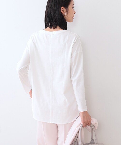 【キレイめ】ベーシックロングTシャツ（Tシャツ/カットソー）｜INDIVI（インディヴィ）