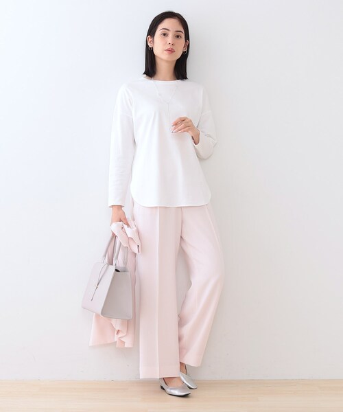 【キレイめ】ベーシックロングTシャツ（Tシャツ/カットソー）｜INDIVI（インディヴィ）