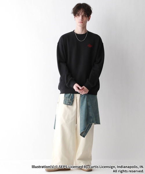 RAGEBLUE（レイジブルー）の「【THE SATURDAY EVENING POST】コラボ/オーバーサイズプリントスウェット（スウェット・メンズ・ホワイト系その他/レッド/ブラック/オフホワイト/ホワイト系その他2・MEDIUM/LARGE）」の9枚目の写真