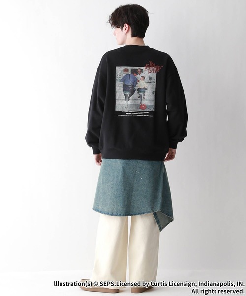 RAGEBLUE（レイジブルー）の「【THE SATURDAY EVENING POST】コラボ/オーバーサイズプリントスウェット（スウェット・メンズ・ホワイト系その他/レッド/ブラック/オフホワイト/ホワイト系その他2・MEDIUM/LARGE）」の10枚目の写真