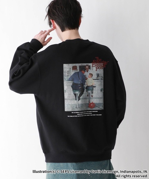 RAGEBLUE（レイジブルー）の「【THE SATURDAY EVENING POST】コラボ/オーバーサイズプリントスウェット（スウェット・メンズ・ホワイト系その他/レッド/ブラック/オフホワイト/ホワイト系その他2・MEDIUM/LARGE）」の13枚目の写真