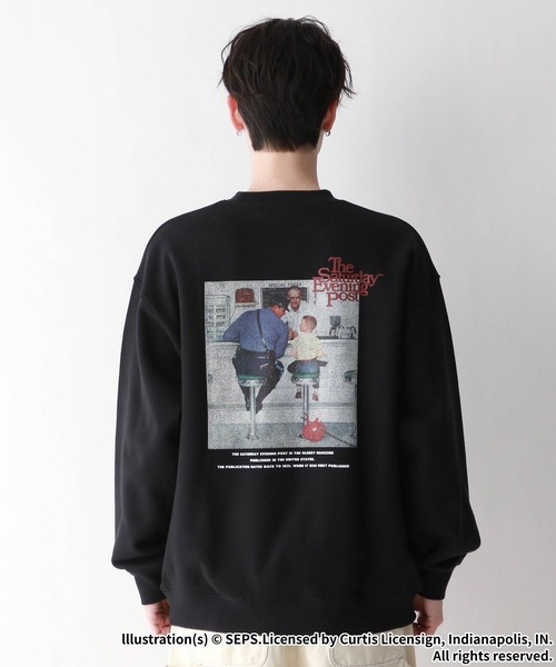 RAGEBLUE（レイジブルー）の「【THE SATURDAY EVENING POST】コラボ/オーバーサイズプリントスウェット（スウェット・メンズ・ホワイト系その他/レッド/ブラック/オフホワイト/ホワイト系その他2・MEDIUM/LARGE）」の19枚目の写真