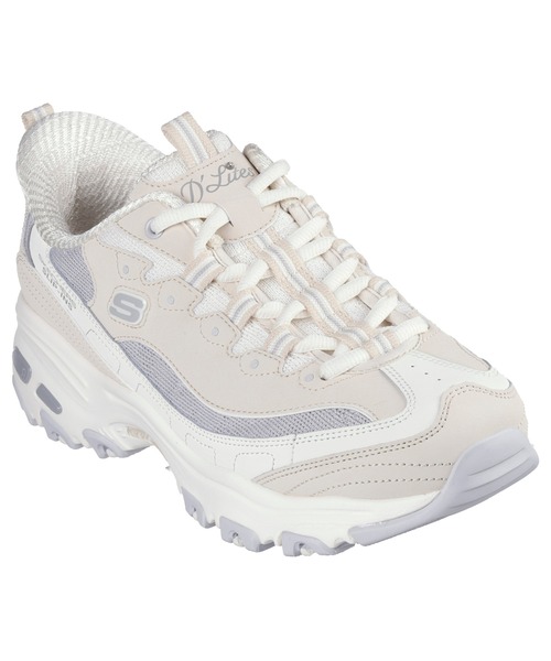 SKECHERS（スケッチャーズ）の「スケッチャーズ ハンズフリースリップインズ ディライツ スムース ノスタルジア（スニーカー・レディース・ブラック×グレー/ナチュラル・22.5cm/23cm/23.5cm/24cm/24.5cm）」の2枚目の写真