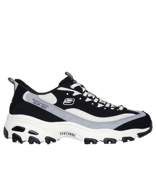 SKECHERS（スケッチャーズ）の「スケッチャーズ ハンズフリースリップインズ ディライツ スムース ノスタルジア（スニーカー・レディース・ブラック×グレー/ナチュラル・22.5cm/23cm/23.5cm/24cm/24.5cm）」の4枚目の写真