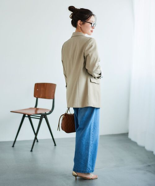 le.coeur blanc（ルクールブラン）の「ダブルブレストジャケット（その他アウター・レディース・ネイビー/モカ・38）」の5枚目の写真