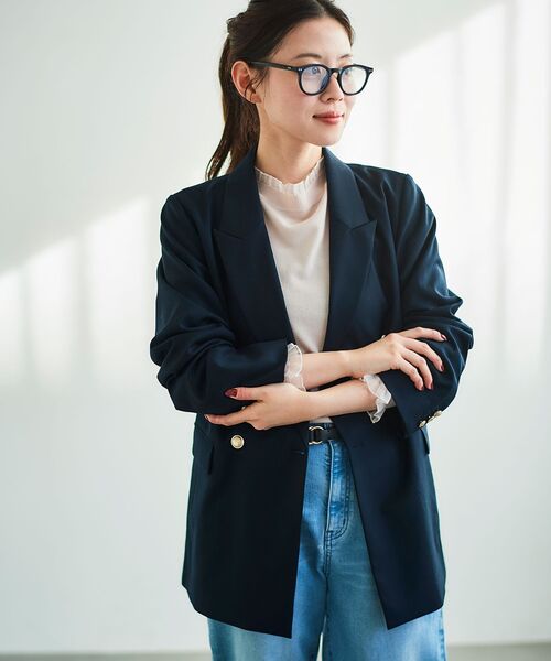 le.coeur blanc（ルクールブラン）の「ダブルブレストジャケット（その他アウター・レディース・ネイビー/モカ・38）」の12枚目の写真