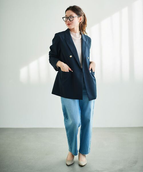 le.coeur blanc（ルクールブラン）の「ダブルブレストジャケット（その他アウター・レディース・ネイビー/モカ・38）」の16枚目の写真
