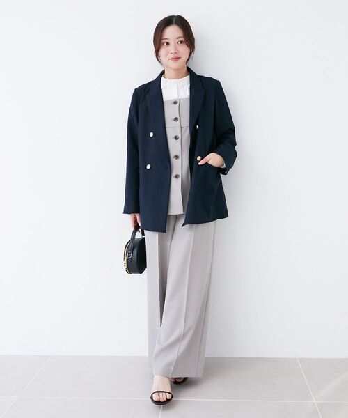 le.coeur blanc（ルクールブラン）の「ダブルブレストジャケット（その他アウター・レディース・ネイビー/モカ・38）」の20枚目の写真