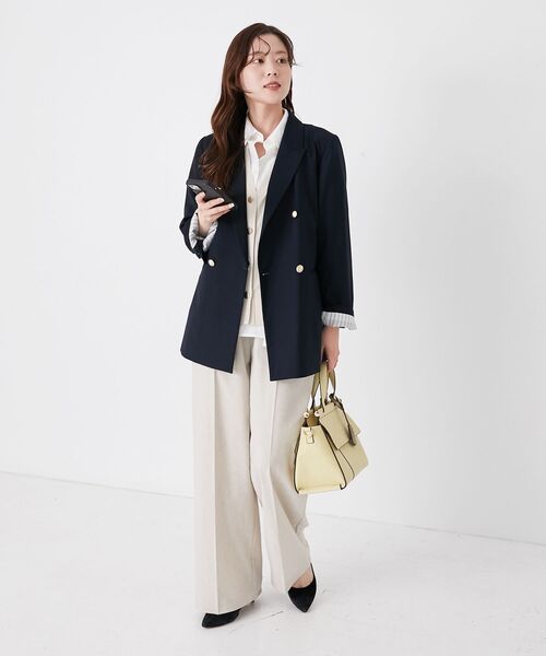 le.coeur blanc（ルクールブラン）の「ダブルブレストジャケット（その他アウター・レディース・ネイビー/モカ・38）」の21枚目の写真
