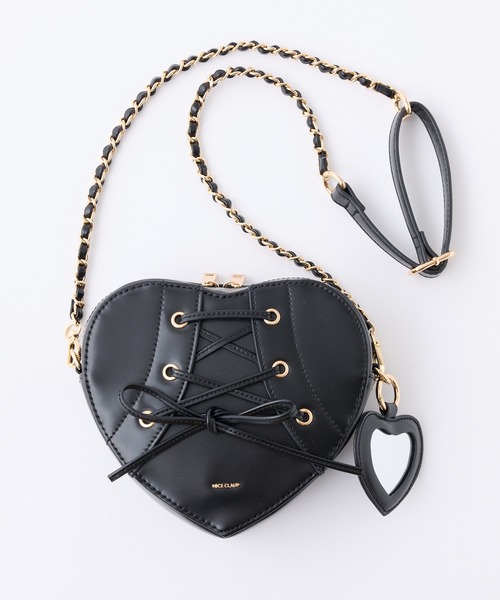レースアップハートバッグ（ショルダーバッグ）｜one after another NICE CLAUP（ワンアフターアナザーナイスクラップ） 5,478円