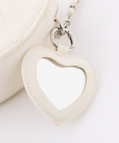 one after another NICE CLAUP(ワンアフターアナザーナイスクラップ)の「レースアップハートバッグ(ショルダーバッグ・レディース・ピンク/アイボリー/ブラック・FREE)」の7枚目の写真