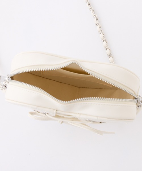 one after another NICE CLAUP(ワンアフターアナザーナイスクラップ)の「レースアップハートバッグ(ショルダーバッグ・レディース・ピンク/アイボリー/ブラック・FREE)」の8枚目の写真