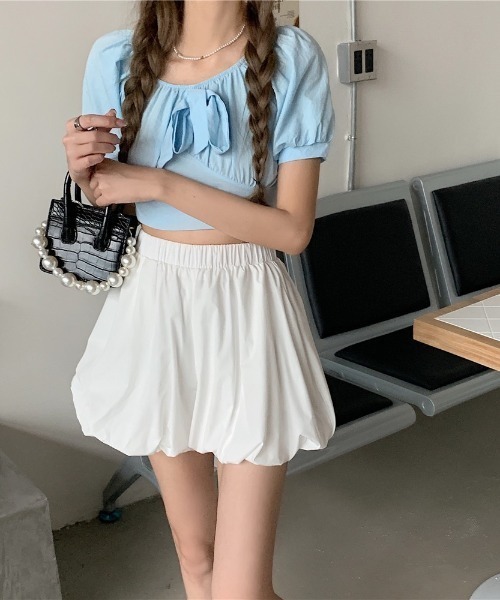 LADY LIKE(レディライク)の「バルーンミニスカート(スカート・レディース・ホワイト/ブラック・M)」の15枚目の写真