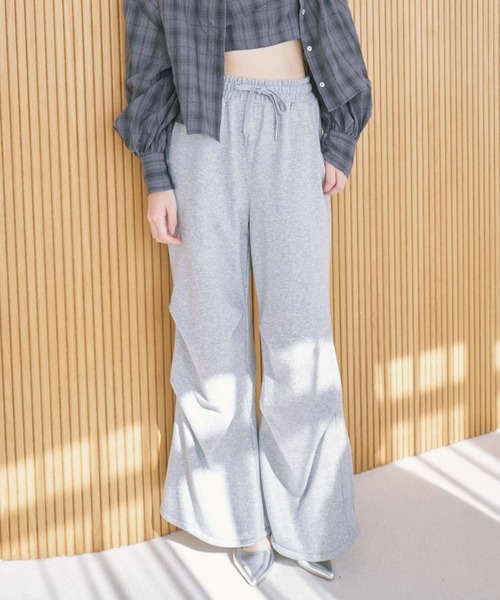 bluelea ブルレア サイドスリットスウェットパンツ　ホワイト Side slit sweatpants （調整分再販） | Bluelea