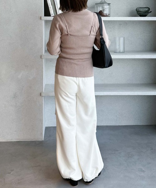 archives（アルシーヴ）の「サイドタックワイドスウェットパンツ（スウェットパンツ・レディース・アイボリー/グレー・MEDIUM）」の11枚目の写真