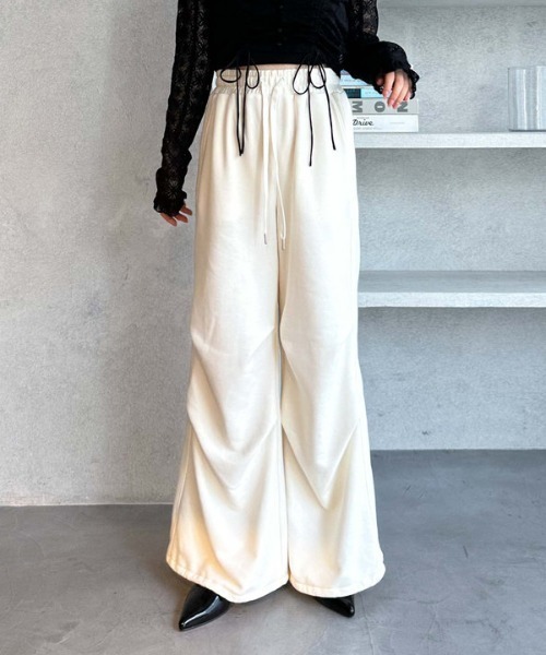 archives（アルシーヴ）の「サイドタックワイドスウェットパンツ（スウェットパンツ・レディース・アイボリー/グレー・MEDIUM）」の13枚目の写真