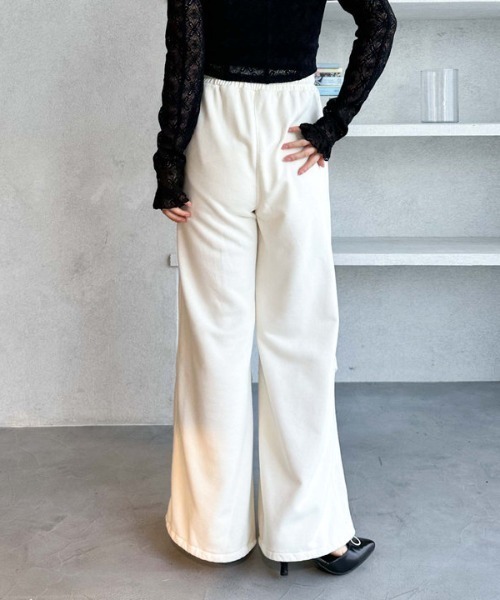 archives（アルシーヴ）の「サイドタックワイドスウェットパンツ（スウェットパンツ・レディース・アイボリー/グレー・MEDIUM）」の4枚目の写真